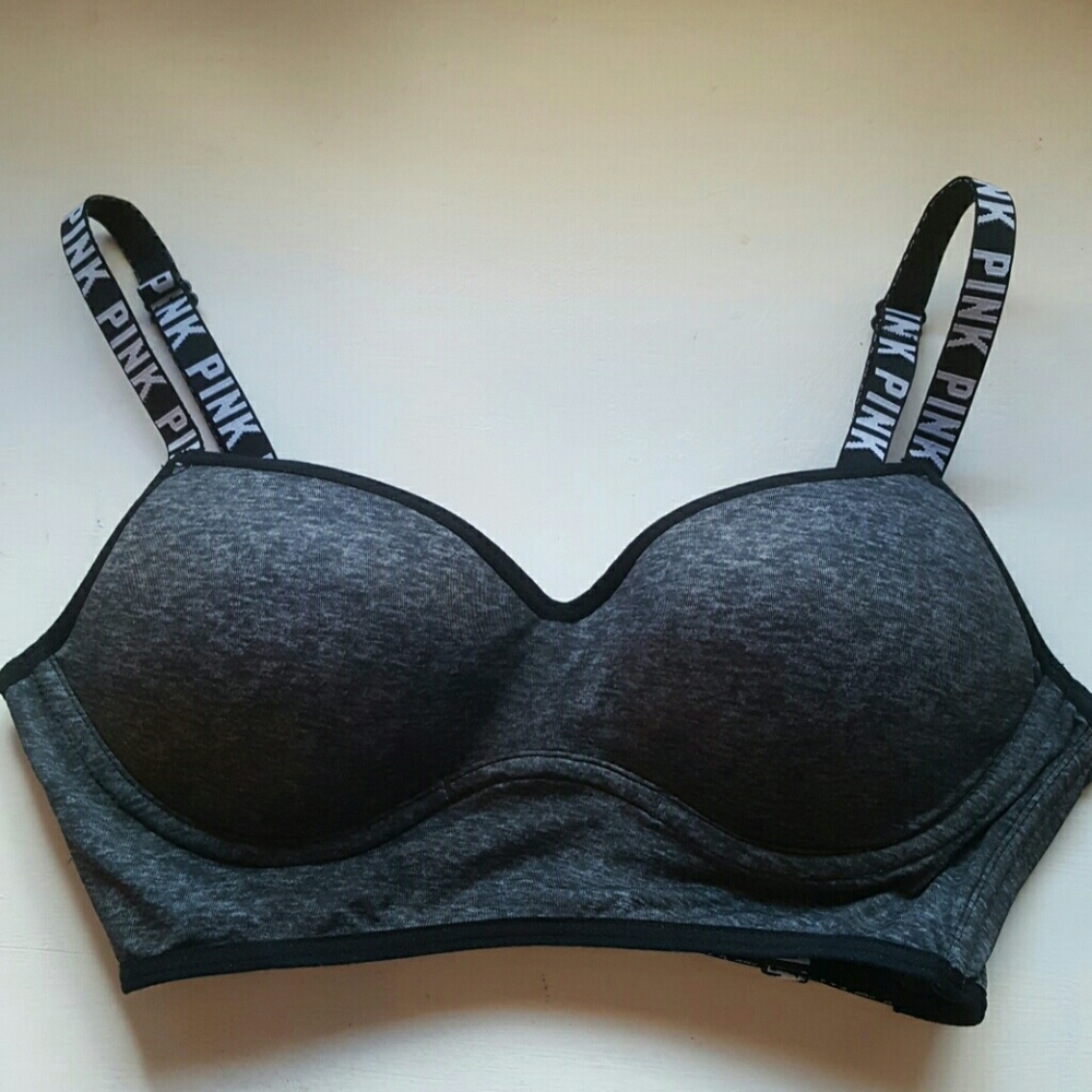 Pink Victoria's secret strappy bra like new small